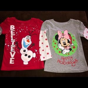 Girls Disney Christmas tees